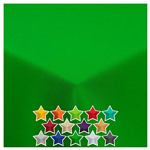 StoffTex Tischdecke I Tischläufer I Tischtuch I Tischwäsche I Dauerhaft Kratzfest I Tischdekoration aus Polyester für Wohnzimmer, Esszimmer, Balkon, Garten (Grün, 100cm Rund)
