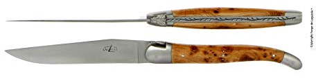Forge De Laguiole 2 Steakmesser Set - Griffschalen Wacholder - matt