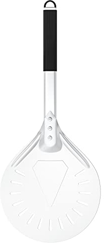Karboby Pelle à Pizza Aluminium Pelle A Pizza Spatule Perforée pour Cuisson au Four à Pizza, 9 Pouces