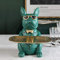 DKIIL NOIYB Harz Coole Hundeskulptur ，Bulldogge dekorative Figur Aufbewahrungstablett, Münze Eingang Schlüssel Snack Halter Moderne Kunst Statue Home Desktop Ornament Dekoration