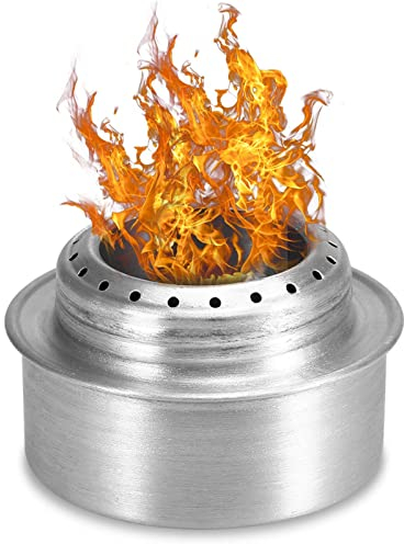 Linsition Alkoholbrenner für Fondue, Aluminiumlegierung Spirituskocher Alkohol Brenner mit Deckel, Tragbarer Fondue Topfbrenner Pastenbrenner für Outdoor-Picknick Backpacking Wandern