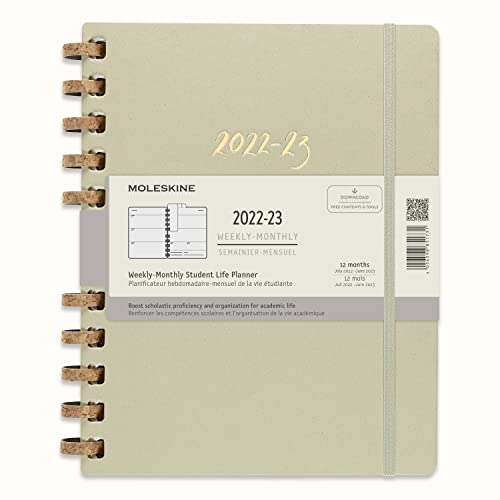 Moleskine Monatsplaner 2022, 2023, 12 Monate Terminplaner, Monatsplaner im Festen Einband, Maß XXL 21,6 x 27,9 cm, Crush Kiwi
