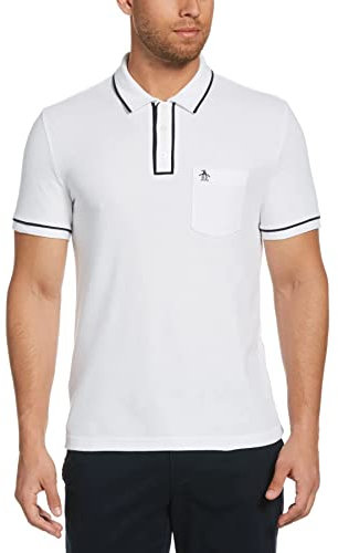 Original Penguin Herren Earl Polo Shirt, Bright White, L