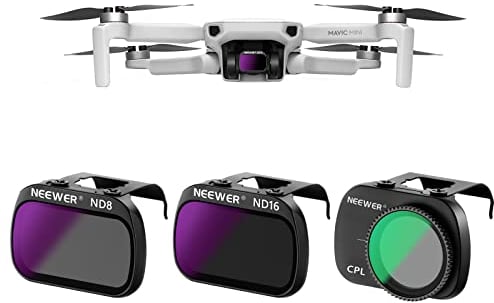 NEEWER 3pz Set di Filtri ND Multirivestito a Definizione Alta Vetro Ottico ND8 ND16 CPL, Compatibile con DJI Mavic Mini 2