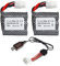 Yangers 2 Stück 9,6 V 800 mAh Li-Ionen-Akku RC wiederaufladbare Batterien 20C EL-6P Steckverbinder mit USB-Ladegerät Set für RC Auto Off Road Truck Jumper Fahrzeug Drift Monster Spielzeug