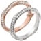 EMPORIO ARMANI Damen Ring set, Rose Gold-Tone und zwei-Tone Edelstahl Band, EGS3024SET8