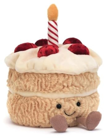 Jellycat Amuseable Birthday Cake - L: 12 cm x l: 12 cm x h: 16 cm