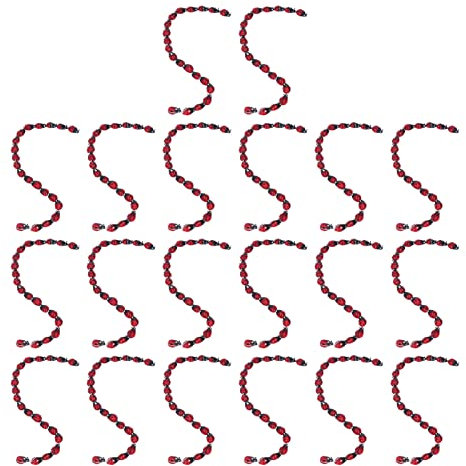 20 Cuentas De Mariquita Para Hacer Joyas, Bonitos Abalorios Espaciadores Sueltos De Setas, Abalorios De Adorno, Abalorios De Setas De Joyería De Mariquita, Cuentas Espaciadoras De Cristal De Murano Ro