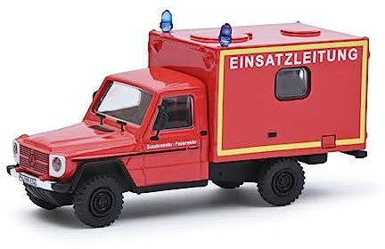 Schuco Modellauto MB G Feuerwehr rot 1:87