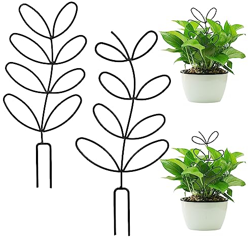 Amaxiu Lot de 2 Plantes en Pot Treillis pour Plantes, Petit Treillis métallique Pratique Support pour Plantes de Jardin MiniTreillis pour Plantes d'intérieur pour Plantes grimpantes Pots de Fleurs DIY