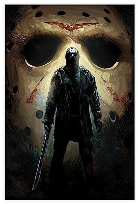 Poster Horror Killing Movie Friday The 13th, Leinwand, Poster, Schlafzimmer, Dekoration, Sport, Landschaft, Büro, Zimmer, Dekoration, Geschenk, ohne Rahmen, 30 x 45 cm