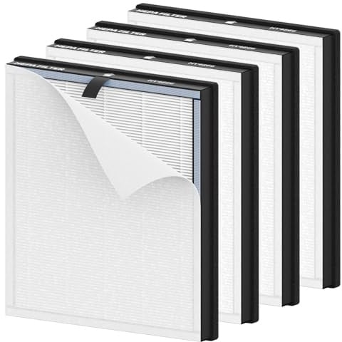 HY4866 Ersatzfilter für MORENTO HY4866 Luftreiniger und YIOU M1 Air Puri Fier, 4 Stück mit 4 zusätzlichen Vorfiltern, verbesserte Version