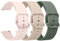 Mugust 3Pack Bracelets de Montres Silicone 20mm 22mm, Remplacement Dégagement Rapide pour Femme Homme 20mm 22mm (22mm, Thé au Lait/Rose/Avocat)