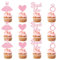 12 Pcs Bride To Be Cupcake Toppers Glitter Cake Toppers for Hen Party Decorations Bridal Shower Bachelorette Party Supplies Engagement (A8-HQPDCP)