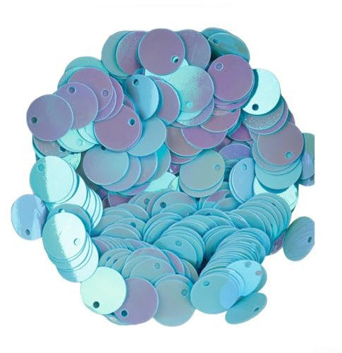 EXTRWORY 10 mm Runde Plastik Pailletten Große Pailletten mit Loch DIY Pailletten für selbstgemachten Schmuck und Kleidung(Blue)