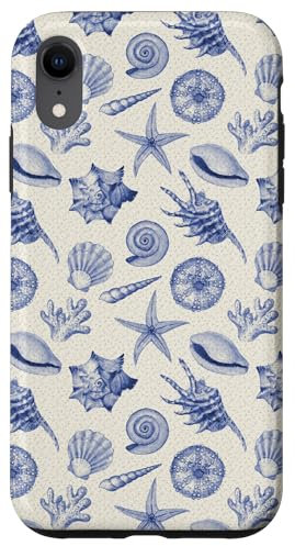 Sea Shell Coastal Beach Summer Blue Ocean Seashell Aesthetic Case for iPhone XR