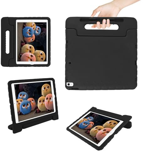 Kids Case for iPad Pro 12.9 2017(2nd Gen)/2015(1st Gen) with Pencil Holder, E-puhate iPad Pro 1st/2nd Generation Case 12.9 inch Shockproof Handle Stand Kids Cover for Child Boys Girls Toddlers(Black)