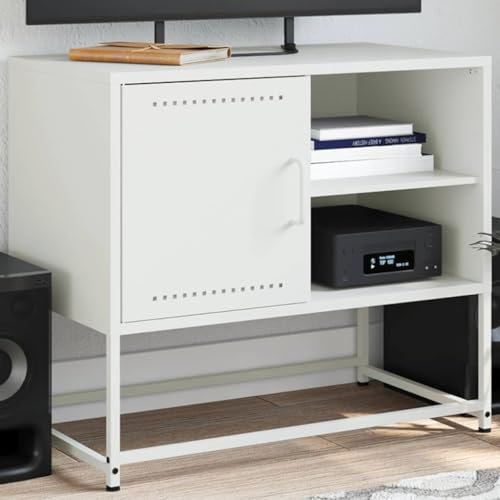 Brokky TV Cabinet Olive Green 100.5x39x60.5 cm Steel-Television Stand for Living Room,Entertainment Room,Office,Modern Entertainment Unit