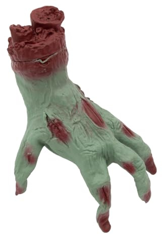 Global Gizmos Crawling Zombie Hand/Battery Operated Moving Halloween Decoration with Spooky Sounds/Touch Activated/Halloween Party