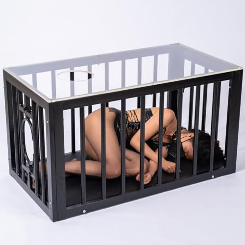 LTMDESH Sex Bondage Käfig Sexmöbel Bestrafung Hundekäfig Fetisch BestrafenKäfig BDSM Erotisch Eisenkäfig Training Petplay Pranger Sex Bondage Folter Sklaven Sexspielzeug