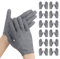 Baumwollhandschuhe Damen, 12 Paar Baumwollhandschuhe aus 100% Baumwolle, Dünne Baumwollhandschuhe Damen, für Schmuckinspektion, Trockene Hände (grau)