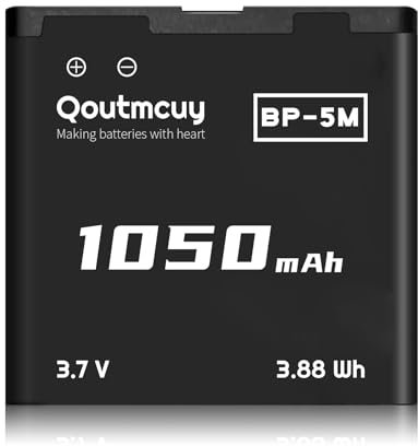 BP-5M Akku,1050mAh Li-Ion Ersatzakku für Nokia 5610,5700,6110 Navigator,6220 Classic,6500 Slide,7390,8600 Akku kompatibel