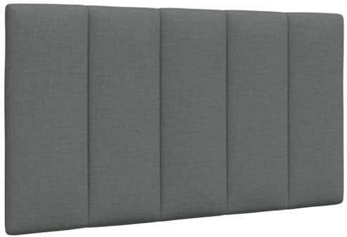 vidaXL Kopfteil-Kissen Hanko Dunkelgrau 90 cm Stoff, Kopfteilkissen, Kopfkissen, Lesekissen, Kopfteilpolster, Rückenkissen, Kissen-Kopfteil