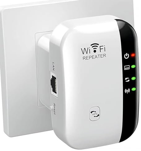 beseloa Répéteur WiFi Puissant 300Mbps Amplificateur WiFi Puissant 2.4GHz WiFi Range Booster WiFi Répéteur Extenseur sans Fil avec Port Ethernet, WiFi Extender WiFi Booster, RJ45, Protection WPS