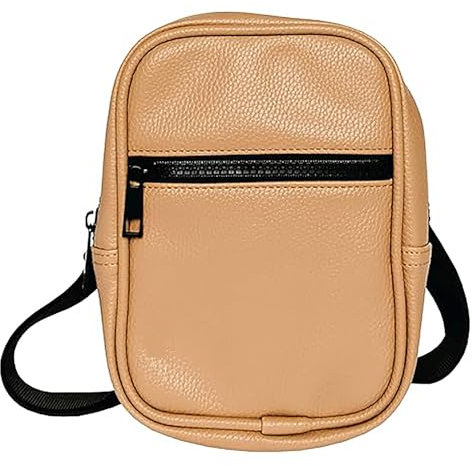 ANPTER Umhängetasche,Schultertasche für Herren,Kuriertasche aus PU,Herrentasche Zum Umhängen Messenger Sling Chest Crossbody Bag Brusttasche Klein Rucksack für Männer und Frauen(Kaki