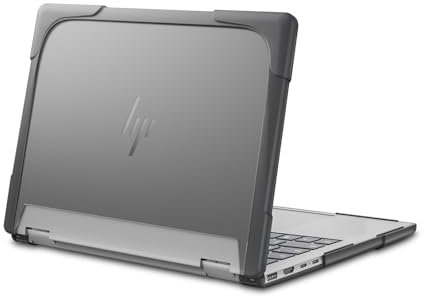 MOSISO Compatible with HP Envy 2-in-1 2K Laptop Case 14 inch Touch-Screen Laptop 2024 Release Model X360, Corner Protective Heavy Duty Rugged Bumper Shockproof Plastic Hard Shell Case Cover, Gray