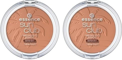 essence sun club matt bronzing powder, Bronzer, Nr. 02, Nude, mattierend, matt, für trockene Haut, für unreine Haut, vegan, ohne Alkohol, ohne Konservierungsstoffe, ohne Parabene, 2er Pack (15g)