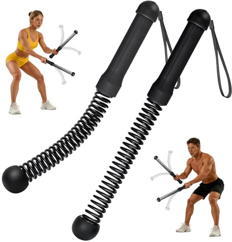 KutaKuta New Upgrade Ropeless Battle Ropes for Home Gym, 2 PCS Portable Quiet Cordless Battle Ropes for Women Men, Weighted Strength Training Gym Equipment for Arms, Core, Butt, Back, Legs (Black)