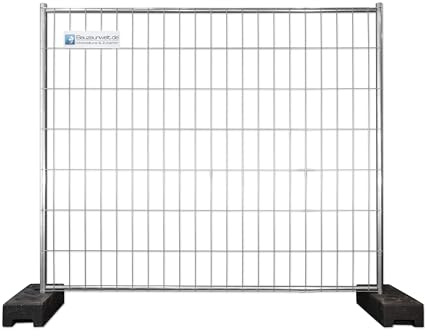 BAUZAUNWELT Bauzaun Lagerbox 10 m² – Mobile Abtrennung für Tiefgarage & Stellplatz | Bauzaun-Set inkl. Zubehör | Stauraum & Lagerplatz, einfache Montage, stabile Bauweise