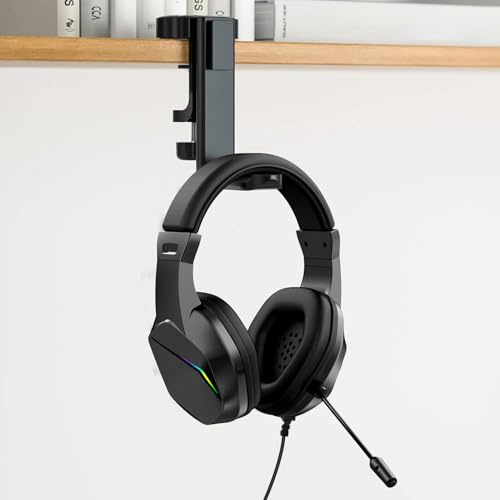 Tangxi USB -Gaming -Headset mit Rauschunterdrückungsmikrofon, Ohrhörer -Kopfhörer mit LED -Licht und 40 -mm -Treiber für PC -Laptop -Gaming -Konsole (OY733USB)