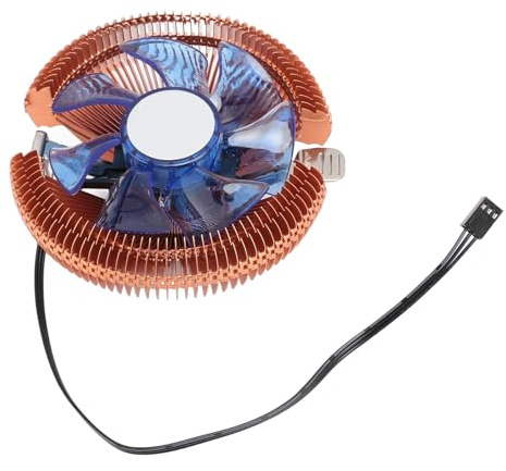 BONKZEBU Ventola per Radiatore CPU con Illuminazione Dinamica Raffreddatore CPU in Alluminio con velocità Regolabile per LGA 775 1155 1156 1200, Dissipatore Silenzioso per Ufficio Domestico