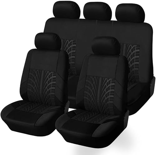 SZFCL Auto Sitzbezüge Sets für Mitsubishi Space Star 2013-2018 2019 2020 2021 2022 2023 2024 2025 2026, 5 Sitzer Allwetter Atmungsaktiv Autositz Schonbezug Innenraum Zubehör,Black