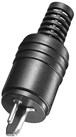 BestPlug 2 poliger Stereo Audio Lautsprecher Boxen Stecker, Schwarz