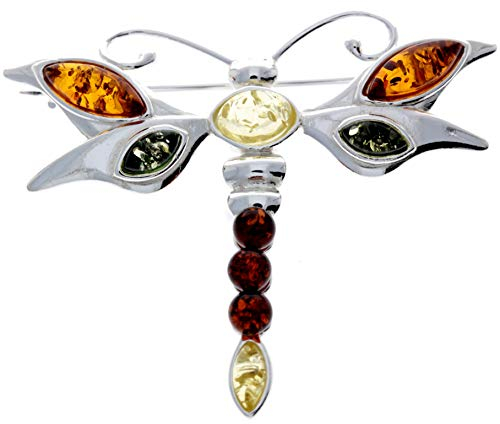 SilverAmber - M817 - Broche Femme - Ambre - Argent 925/1000