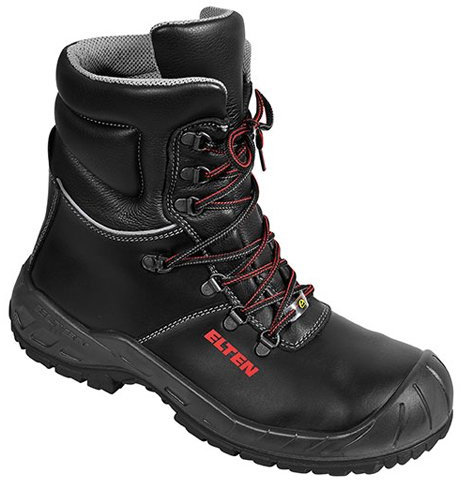 ELTEN Sicherheitsschuhe Renzo S High ESD S3 HI, Damen und Herren, Leder, Stahlkappe, leicht, robust 46, Schwarz