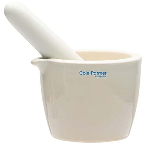 Cole-Parmer Mörser und Stößel Set, Porzellan, 150 ml