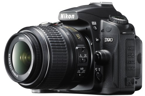 Nikon Appareil Photo numérique D90 SLR (12 mégapixels, Vue en Direct, Fonction vidéo HD) Kit avec Objectif VR 18-55 mm 1:3,5-5,6G (Image à l'image)