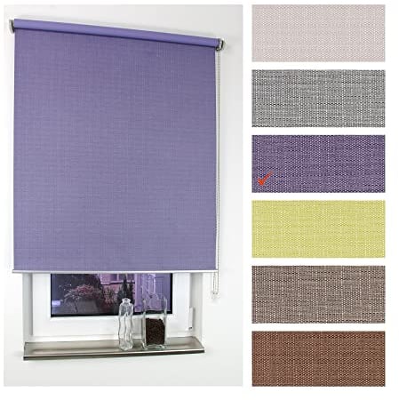 Liedeco Rollo Struktur Verdunkelung, Seitenzugrollo, Länge 175 cm Flieder, 142 cm x 175 cm (B x L)
