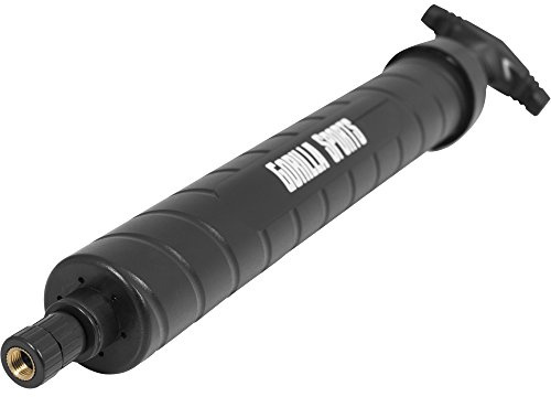 GORILLA SPORTS® Ballpumpe - inkl. Nadeln, Flexiblem Schlauch und Düse, 30 x 3,6 cm, Ergonomische Griff, Schwarz - Luftpumpe, Handpumpe, Fußballpumpe, Pumpe für Fußball, Volleyball, Basketball