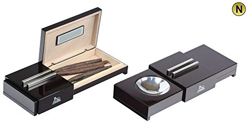 Klein Humidor Luftbefeuchter Mahagoni Luc. Mit Aschenbecher Lubinski