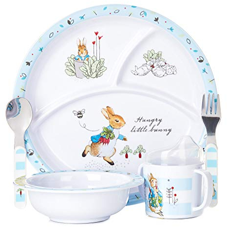 Beatrix Potter Peter Hase Geschirr-Set, Melamin, 5-teilig