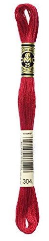 DMC Stranded Cotton Embroidery Thread 304 - per Skein