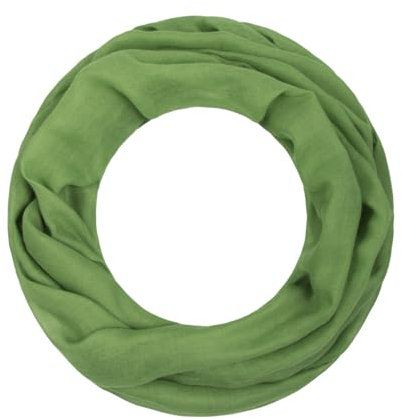 Majea Loop Alice schmaler Damen-Schal Loop Frühlingsschal Schlauchschal Rundschal Tuch uni unisex unifarben einfarbig Halstuch (grün)