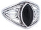 mantraroma Damen Ring 925 Silber Onyx Edelstein schwarz ausgefallen verspielt
