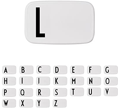 Design Letters Buchstaben Brotdose für Kinder, Erwachsene A-Z | Lunchbox BPA frei | Lunchbox Erwachsene | Personalisierte Geschenke | Ideal als Snackbox, Frühstücksbox, Brotbox Kinder, Brotdose Schule