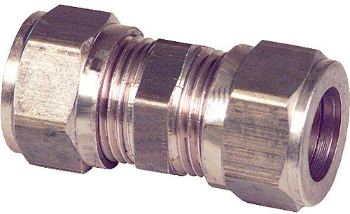 Klemmringverschraubung aus Messing, gerade Verschraubung reduziert 15x12mm